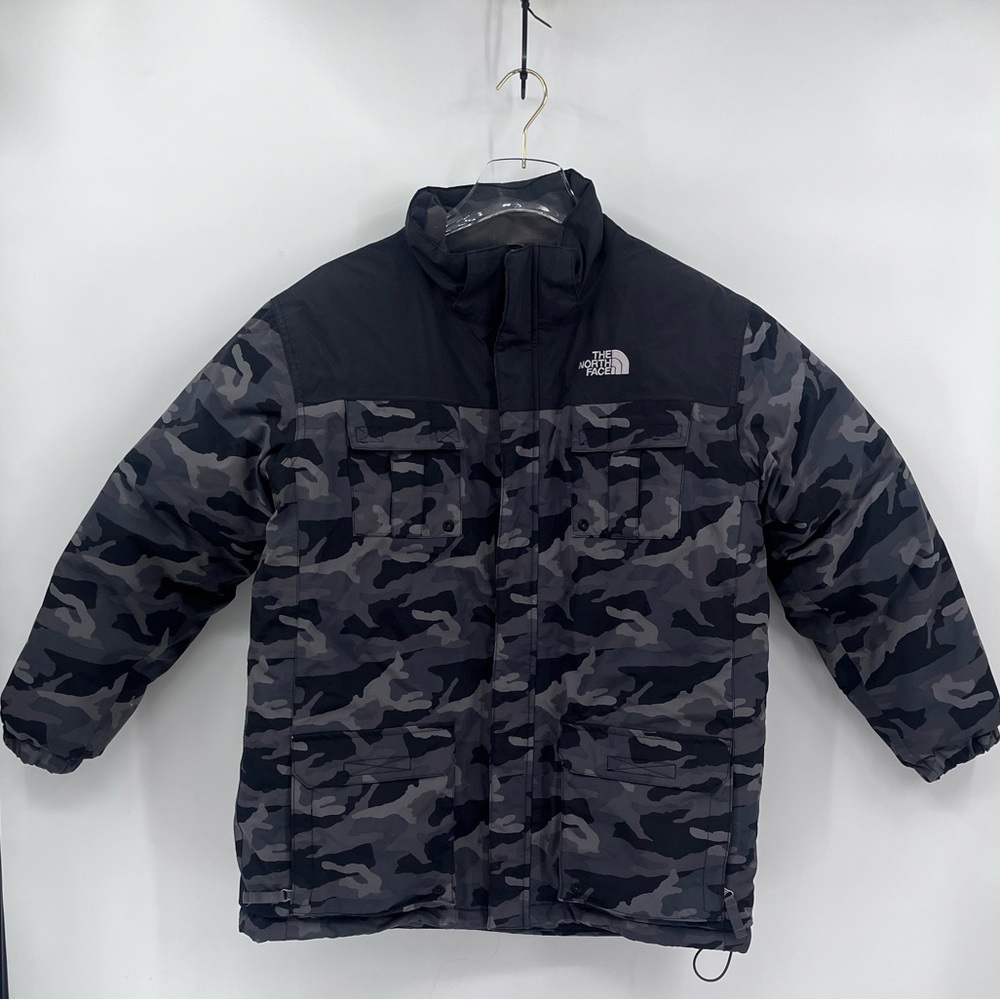 The‎ North Face Camouflage HyVent Insulated Puffer Boys Jacket  Goose Down Sz XL